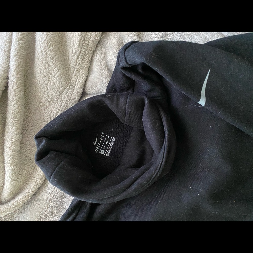 black turtleneck hoodie